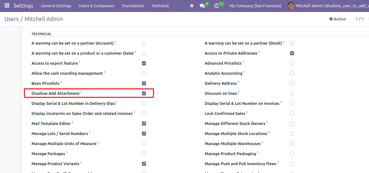 Disallow User to Add Attachment - 
        Disallow User to add Attachment
        Restrict user to add attachment in odoo
        Restrict user rights in odoo
        disallow user to upload attachment
        prevent user from attaching document
        attachment restriction for user
        restrict the attachment option
        block attachment option in odoo
        disable attachment in odoo chatter
        restrict adding attachment
        restrict users on odoo
        manage attachment rights in odoo
        attachment right manage in odoo
        odoo attachment field
        attachment in odoo
        attachment widget odoo
    