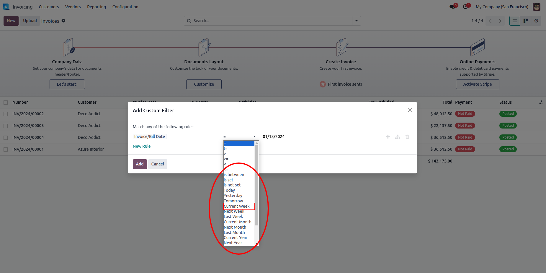 Dynamic Date Filter