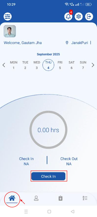 GeoMarking mobile attendance dashboard preview