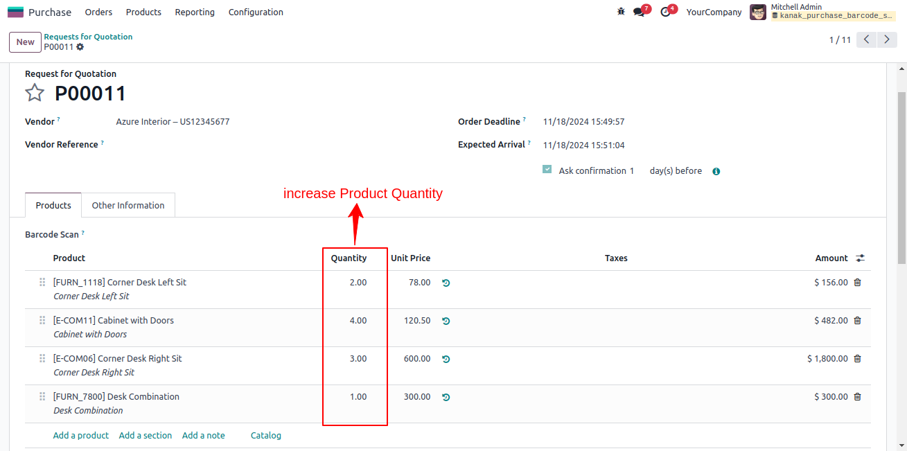 Purchase Barcode Scan