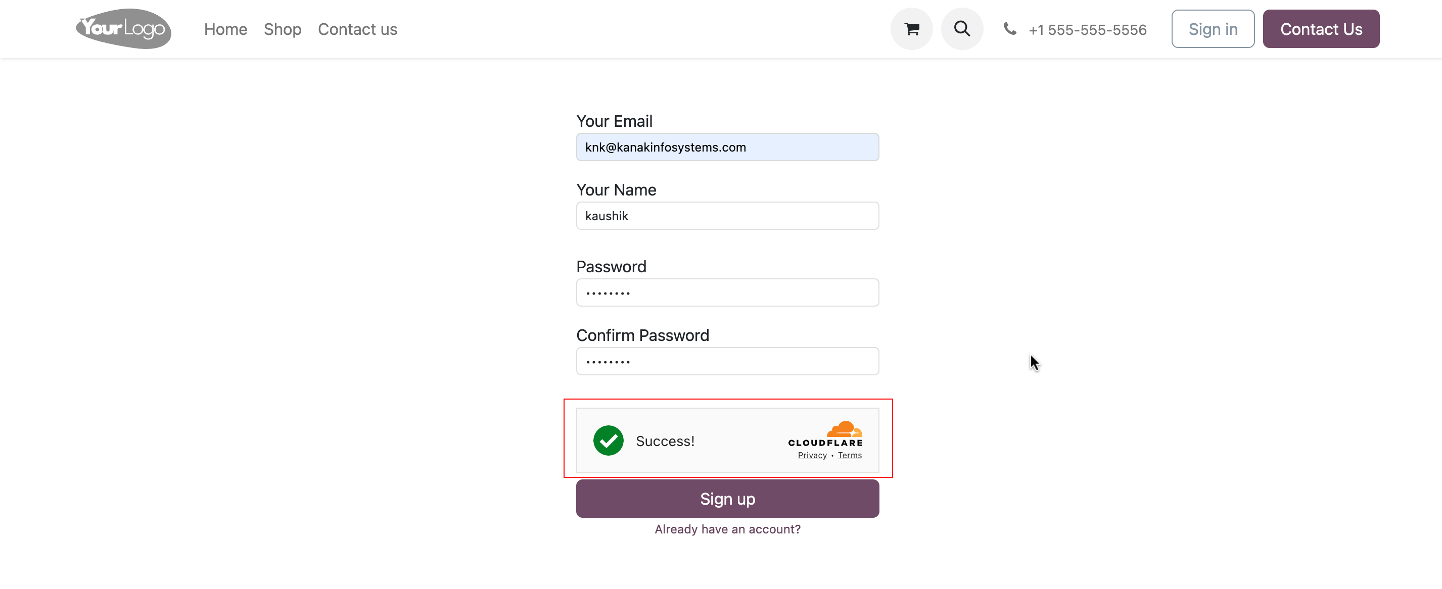 Cloudflare Turnstile Captcha