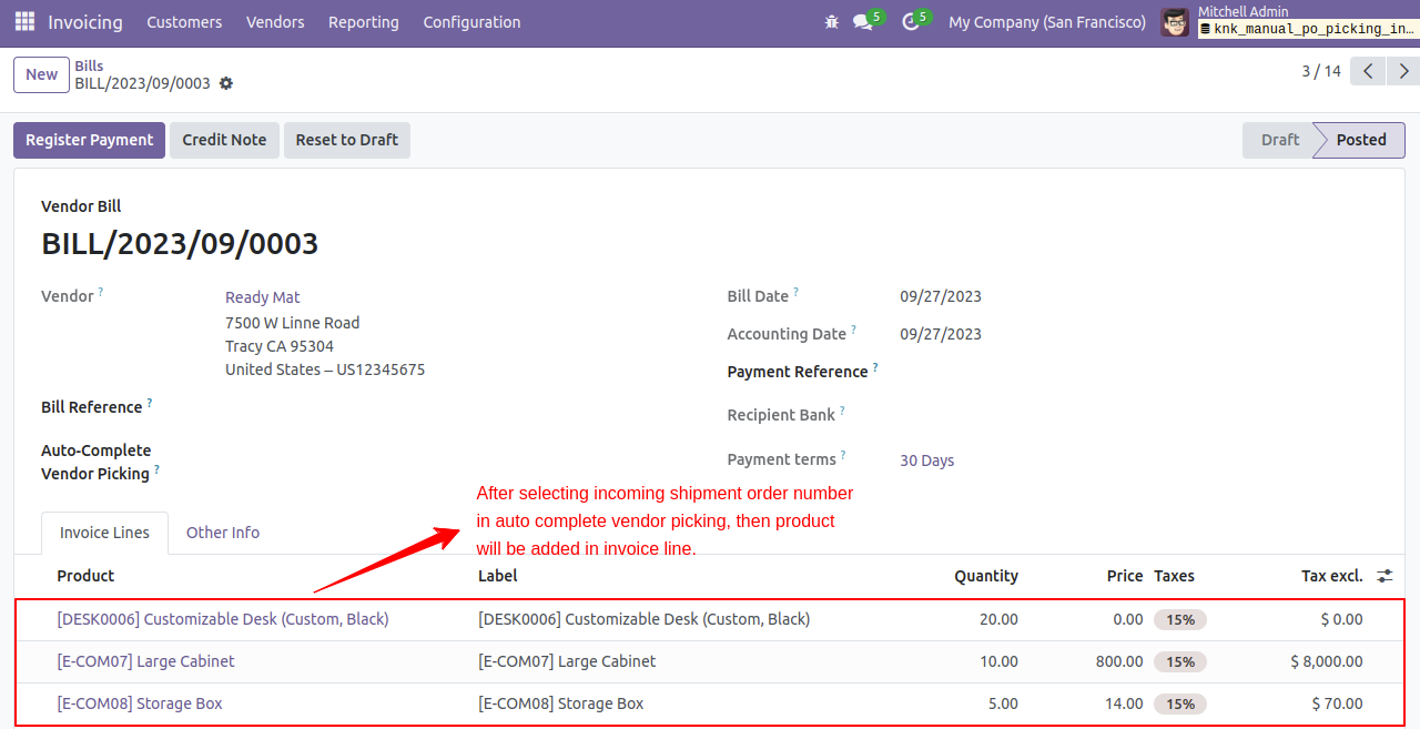 Invoice From Purchase Picking