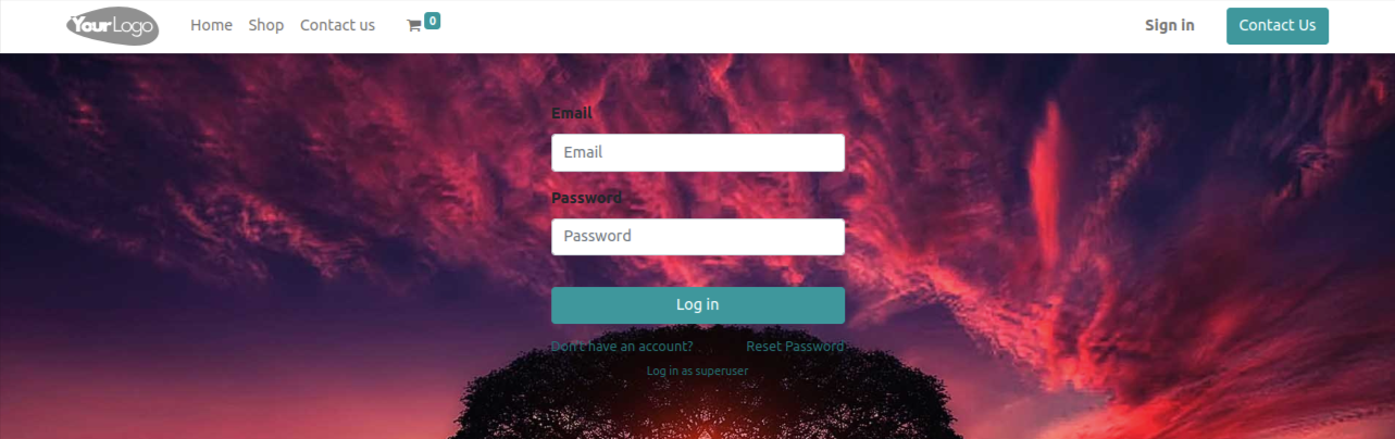 Background image in Login page