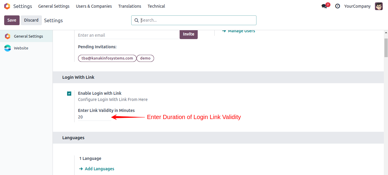 login with link