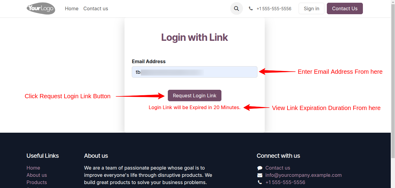 login with link