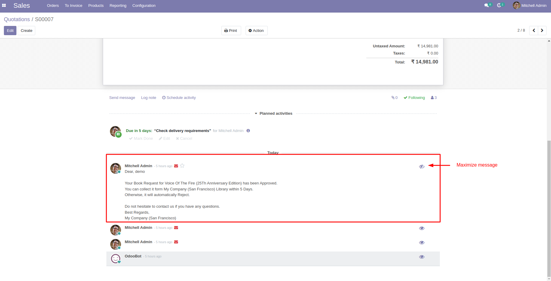 Mail Chatter Toggle - You can toggle mail chatter by using this module. | Mail | Discuss | Chatter | Mail Chatter | Toggle | Inbox | Mail Chatter Toggle | Minimize and Maximize Mail Chatter | Mail Chat Toggle | Chat Log