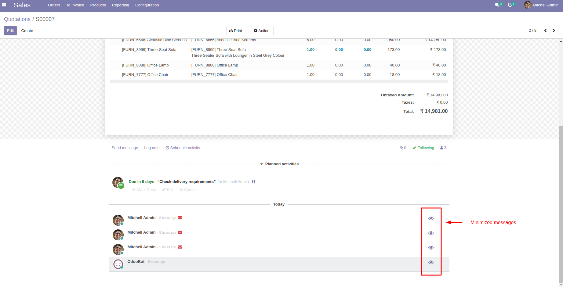 Mail Chatter Toggle - You can toggle mail chatter by using this module. | Mail | Discuss | Chatter | Mail Chatter | Toggle | Inbox | Mail Chatter Toggle | Minimize and Maximize Mail Chatter | Mail Chat Toggle | Chat Log