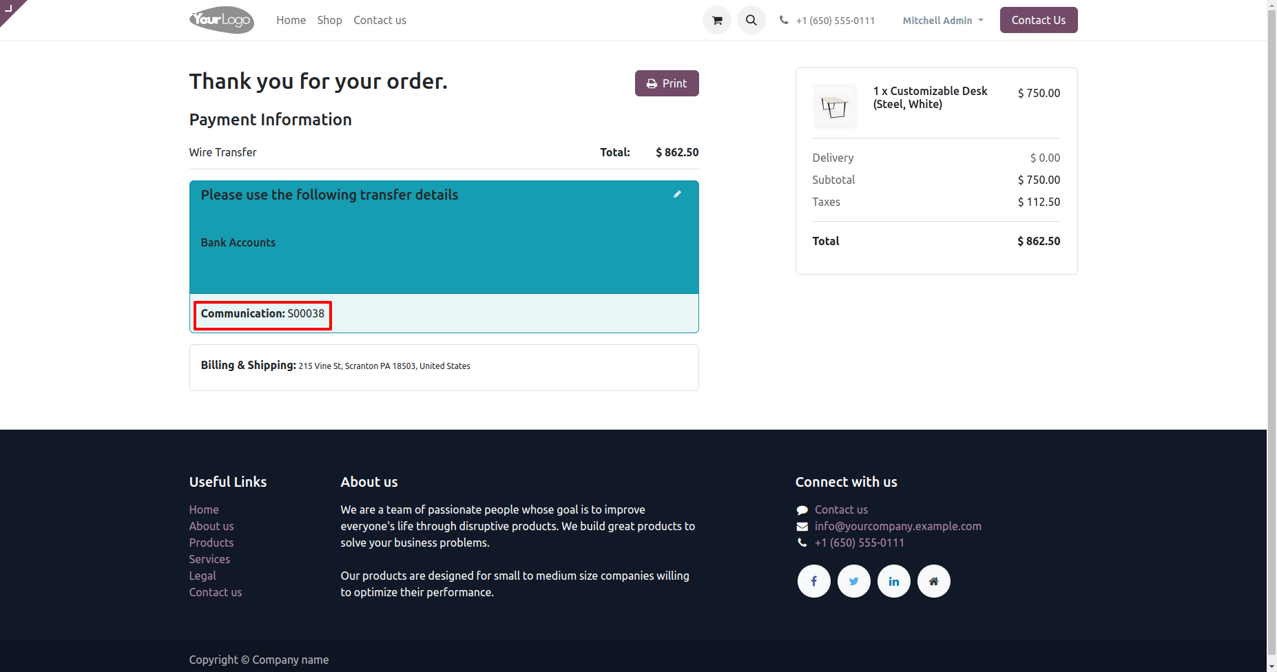 Notification on Confirm Order