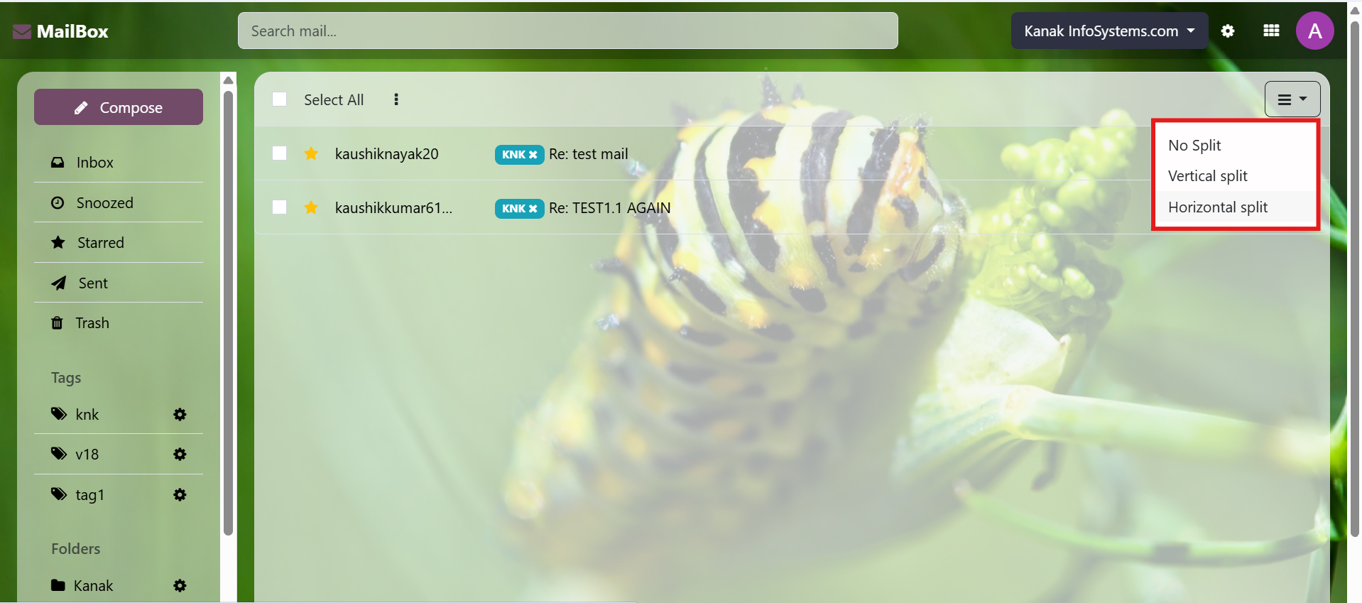 Mailbox (Odoo Inbox) - 
        This module is used to send or receive mail through the recipient, user can do the following types of message-send message, inbox message, starred or unstarred message, etc.
    