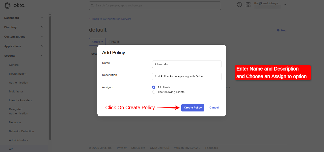 Sign in with Okta