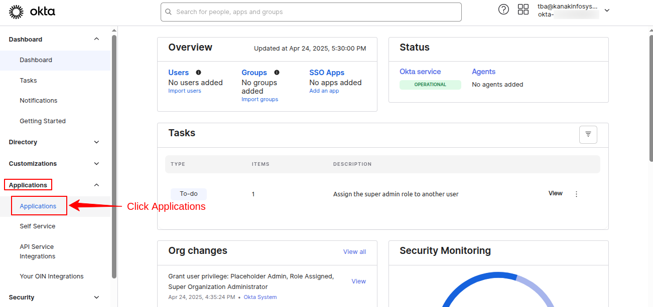 Sign in with Okta