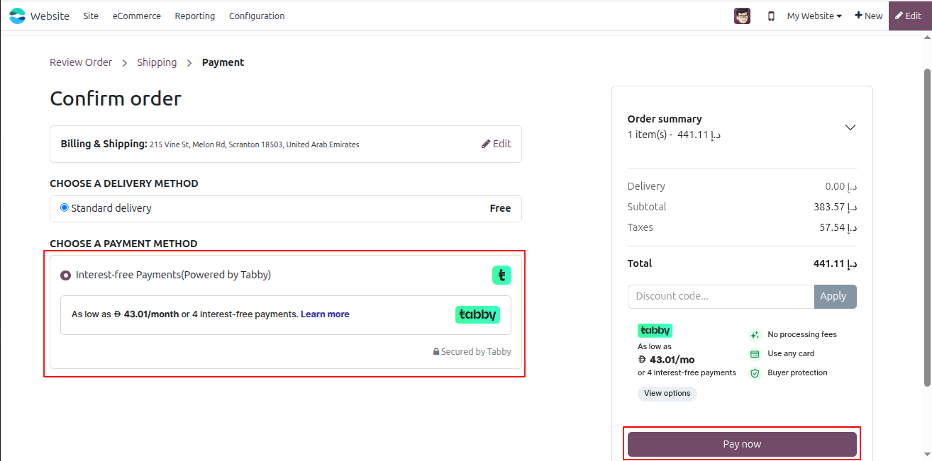 Tabby Payment Method