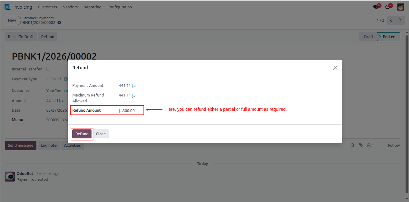 Refund Button