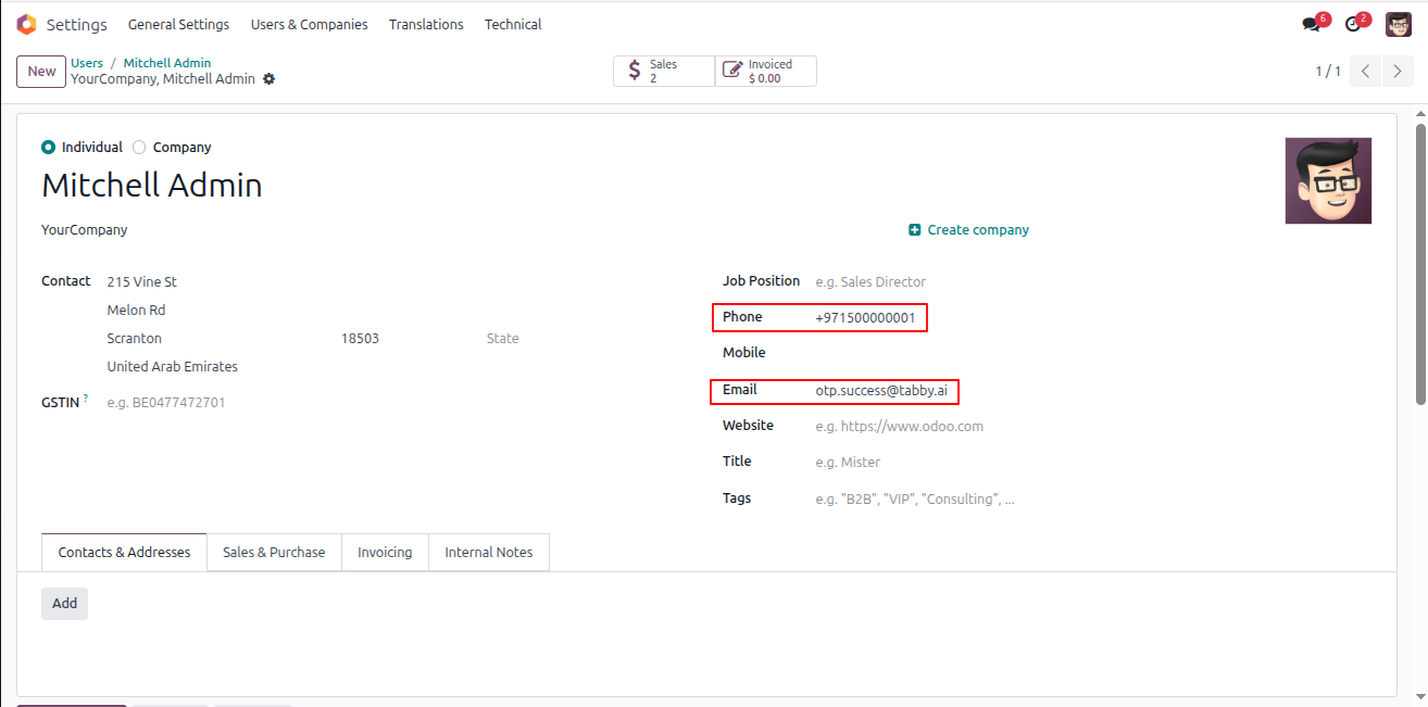 User Configuration