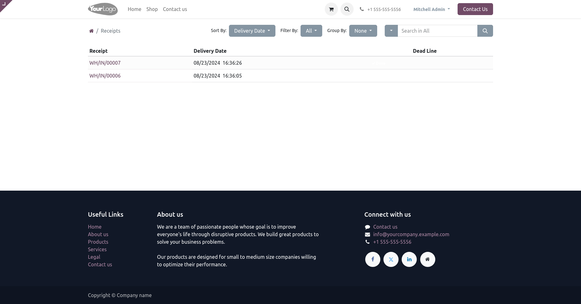 Portal Receipt (Portal Picking In)