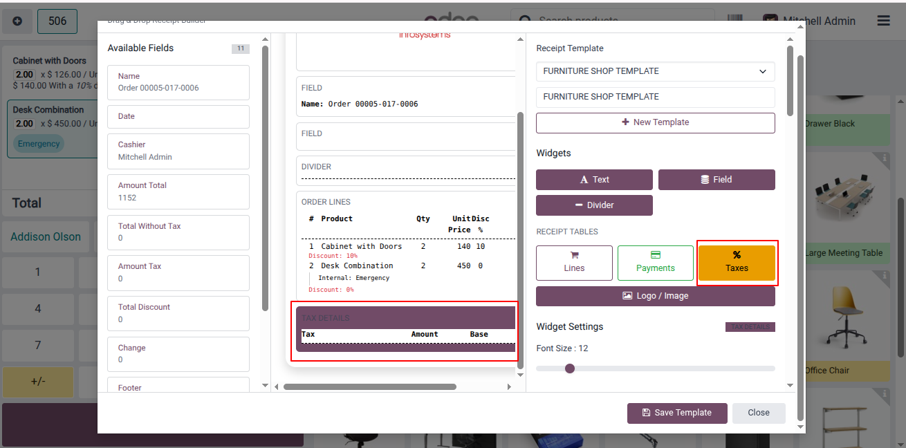 Add Taxes Table