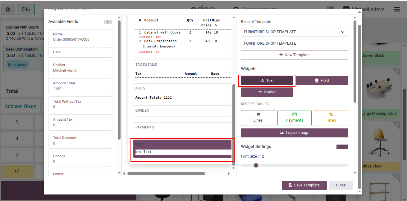 Add Text Widget