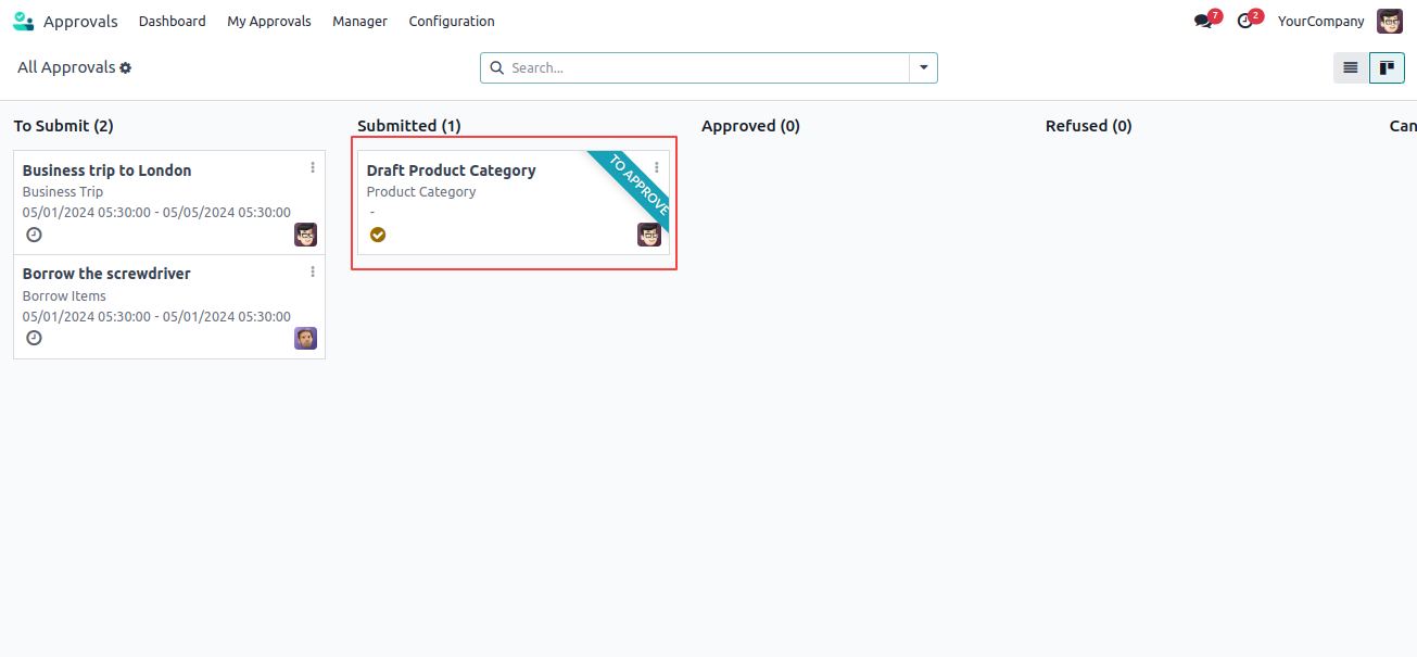 Product Category-Approvals