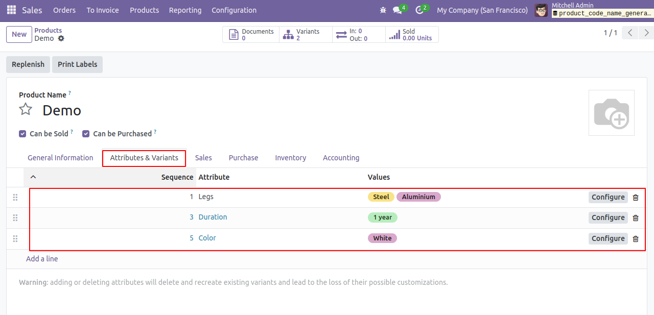 Product Code/Name Generator