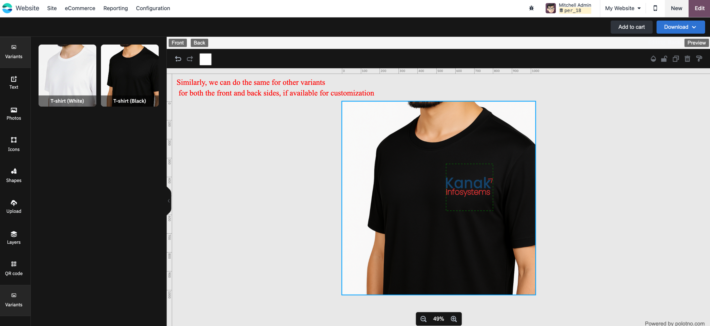 Product Personalization Setting