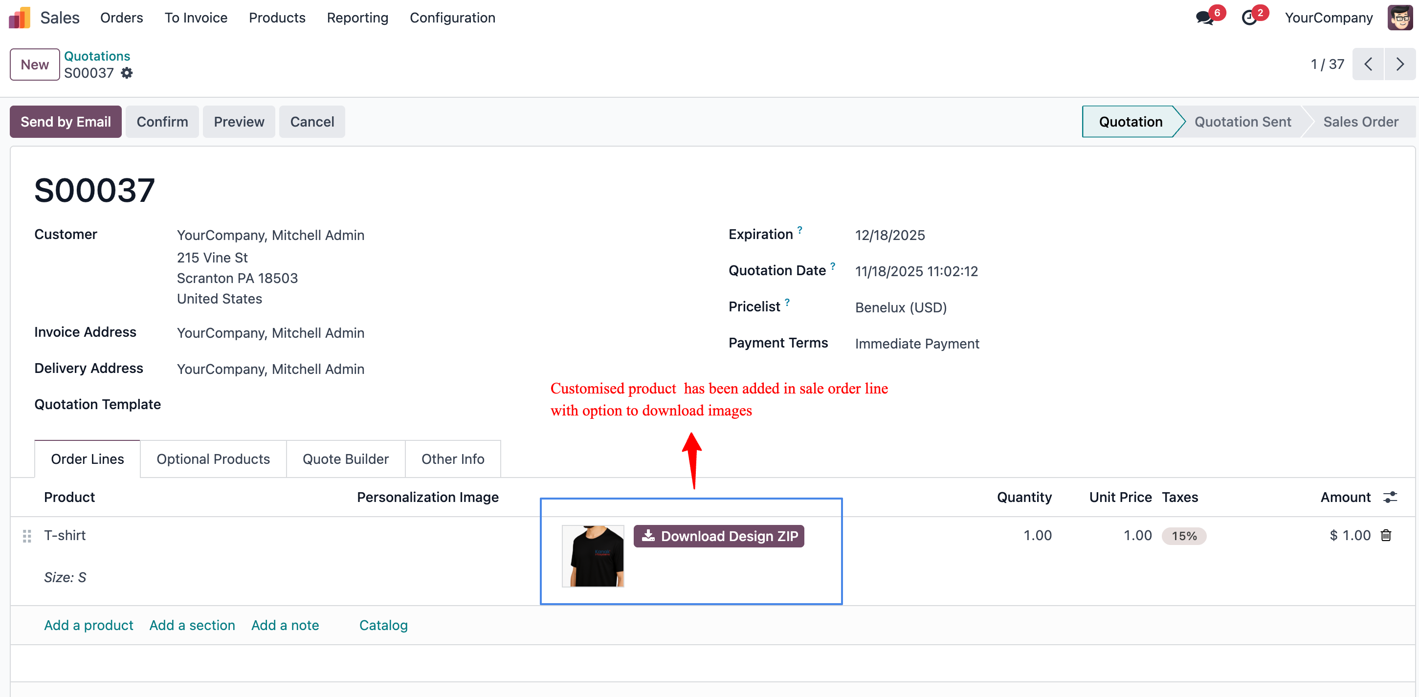 Product Personalization Setting