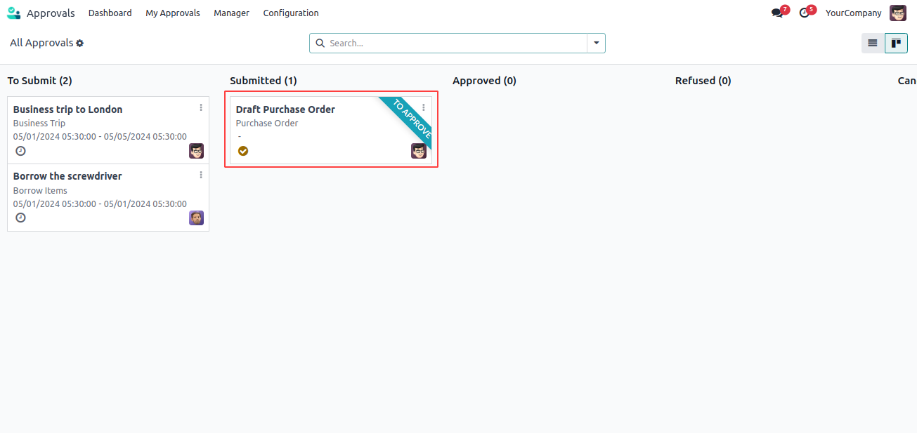 Purchase Order-Approvals