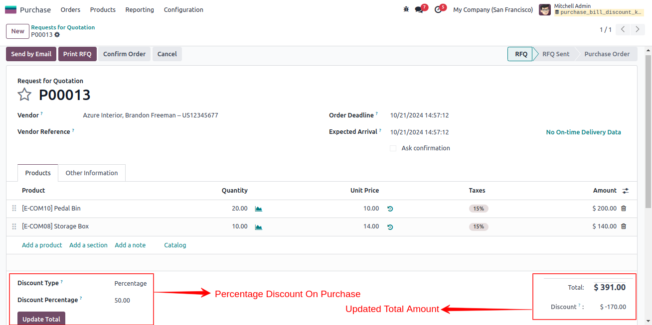 Discount On Purchase Orders & Vendor Bills