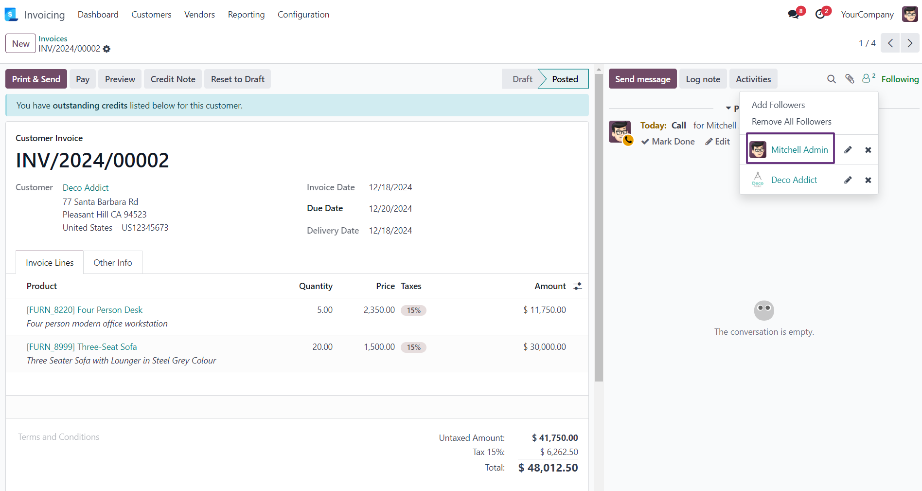 Remove All Followers - The Remove All Followers Odoo module lets you easily remove all followers from the chatter with a single click.