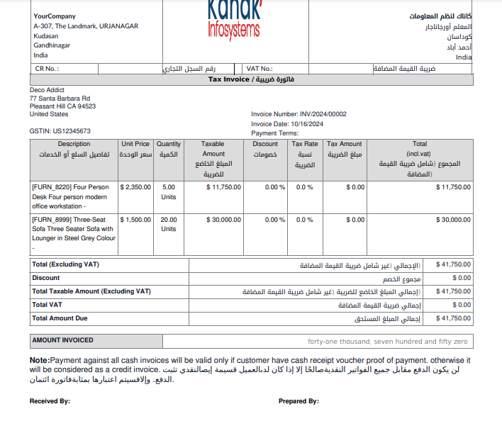 Electronic Invoice | Saudi VAT Invoice | Saudi E-Invoice | Saudi Electronic Invoice