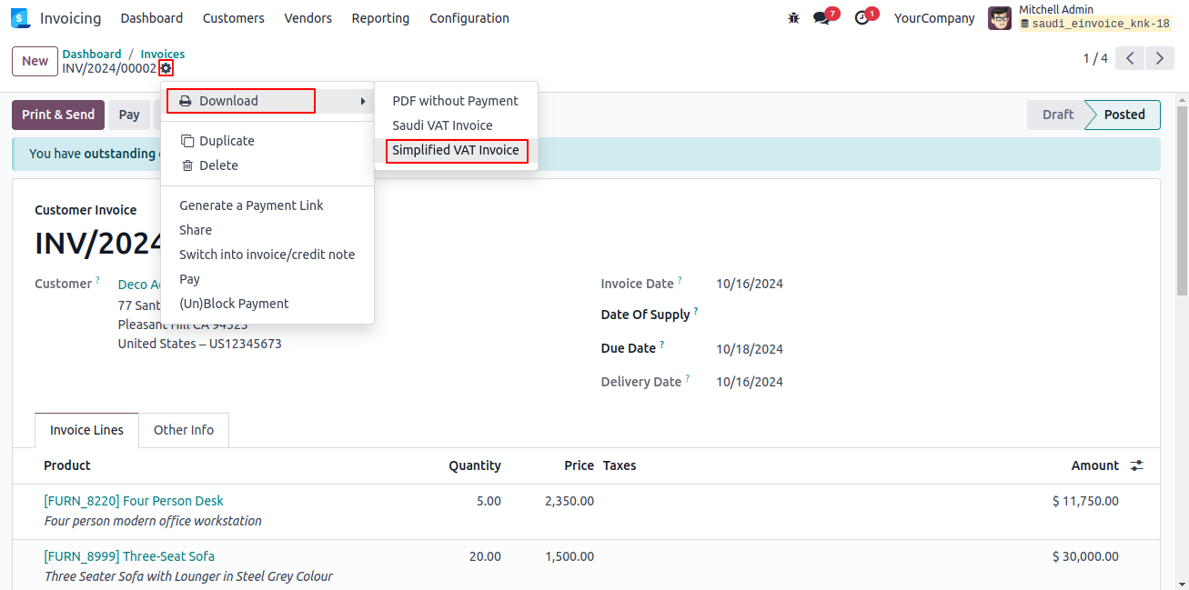 Electronic Invoice | Saudi VAT Invoice | Saudi E-Invoice | Saudi Electronic Invoice