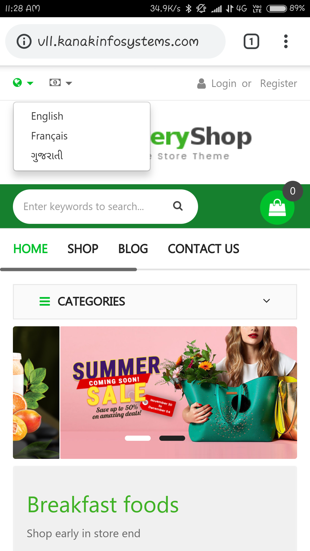 Theme Grocery - One of the finest website ecommerce theme which suits many nature of businesses out of box | Theme | Appearance | Ecommerce | Sales | Online Website | Website Theme | Grocery Theme | Vegetable Shop theme | Food Stall Theme | Buy Online Store Theme| 