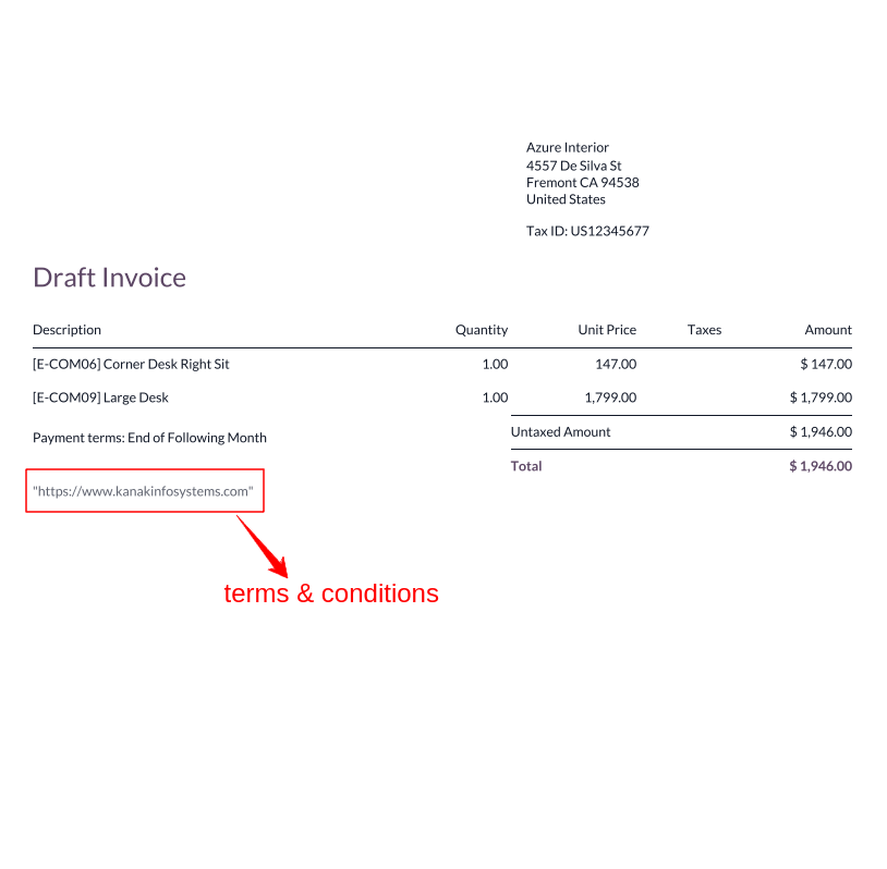 Default Terms & Conditions (Vendor Bills)