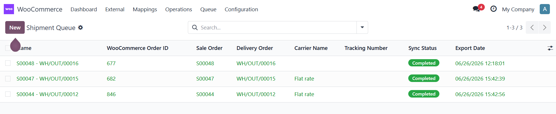 WooCommerce Status Mapping