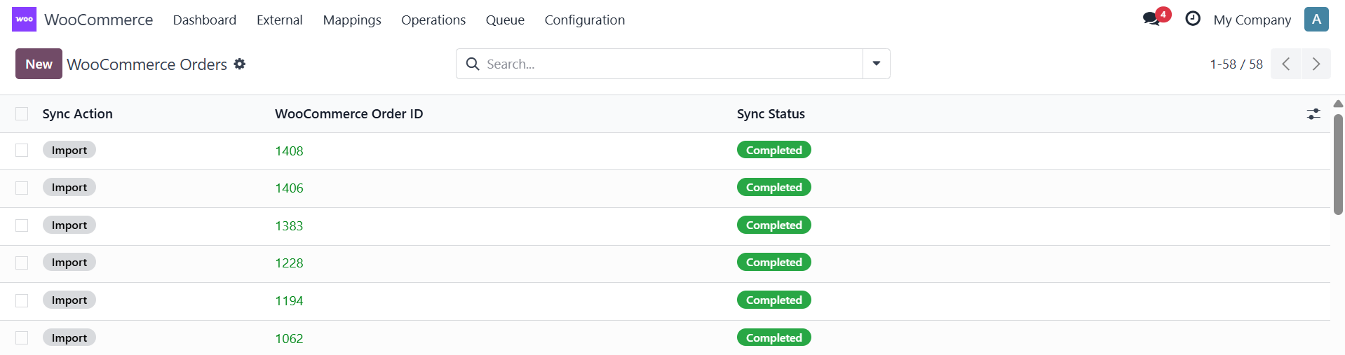WooCommerce Status Mapping