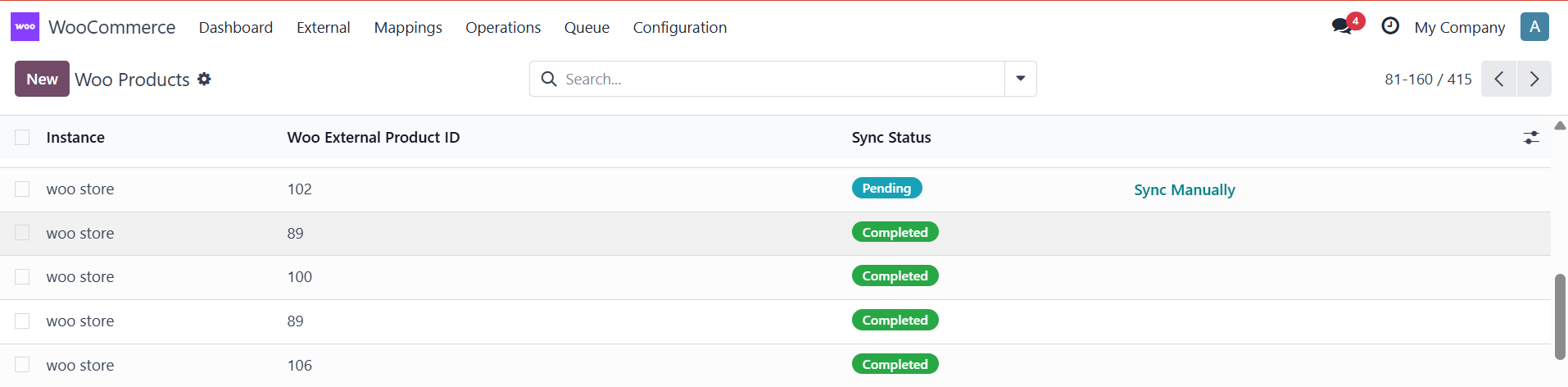 WooCommerce Status Mapping