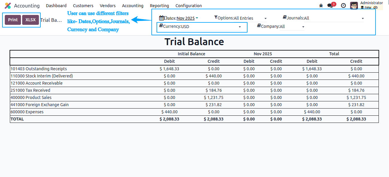 Trial Balance