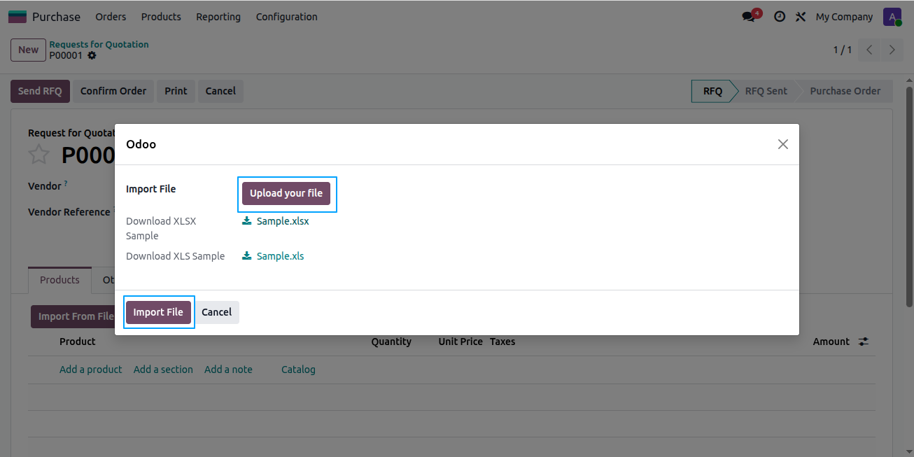 Import Mass Product to Purchase