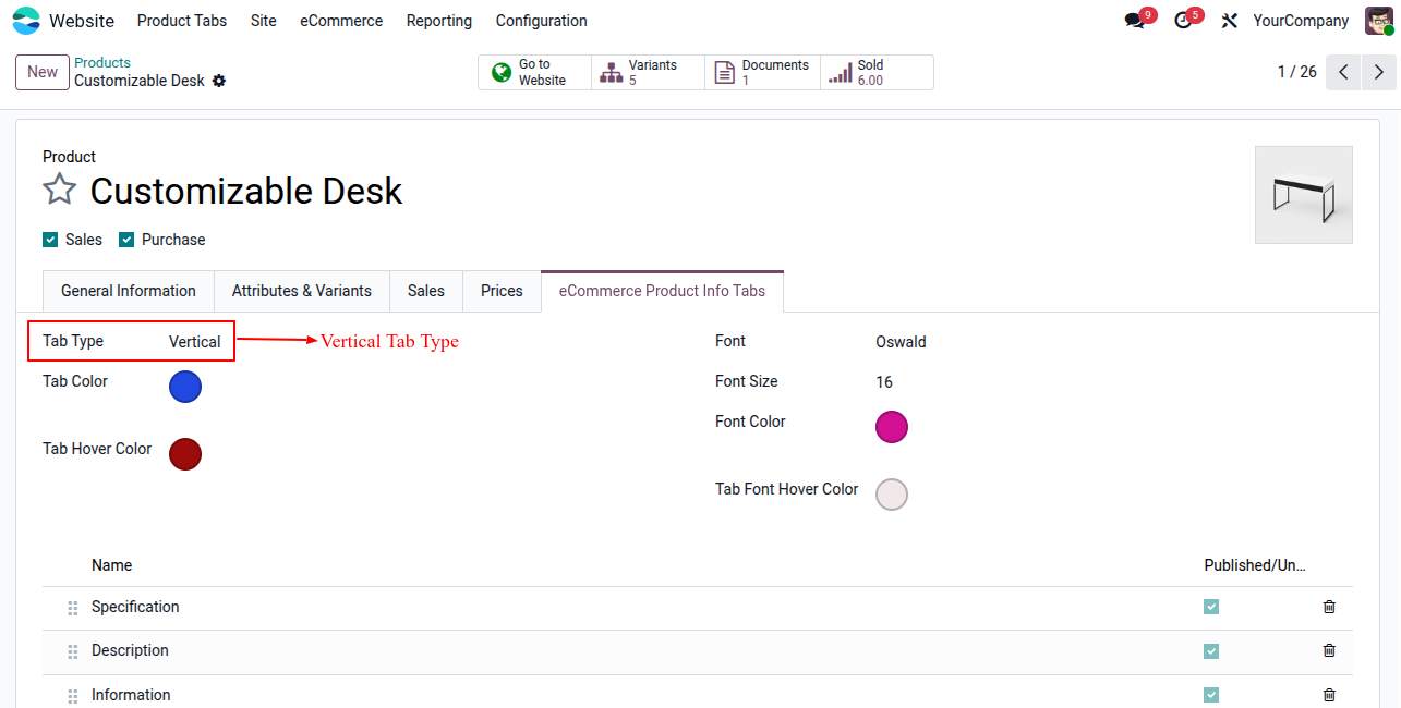 Website Advance Product Tabs