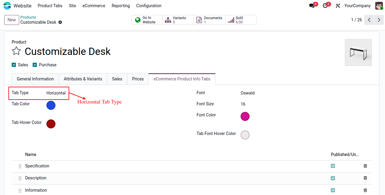Website Advance Product Tabs