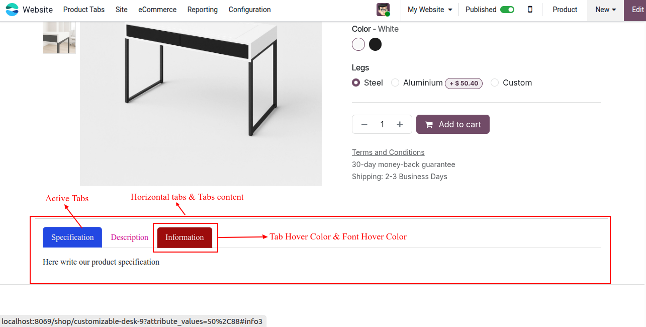 Website Advance Product Tabs