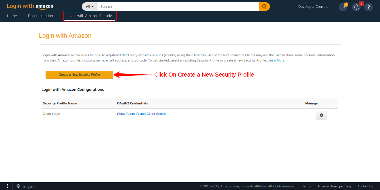 Sign in with Amazon
