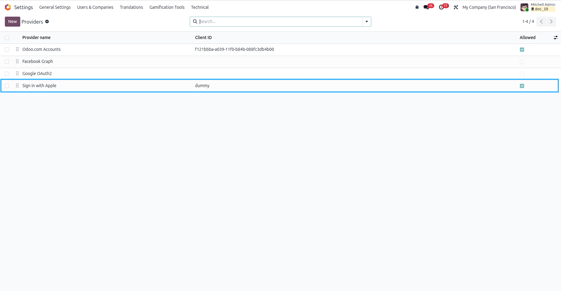 Apple Auth provider