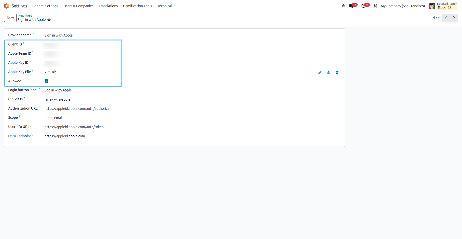 Apple Auth provider