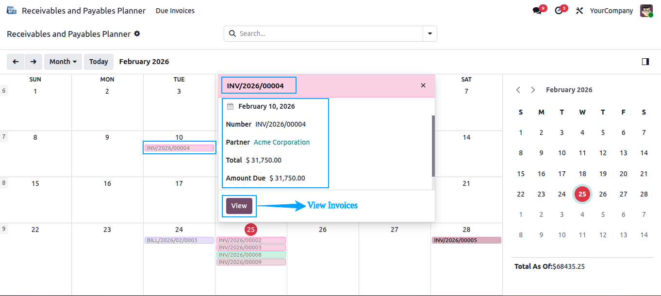 Receivables & Payables Planner