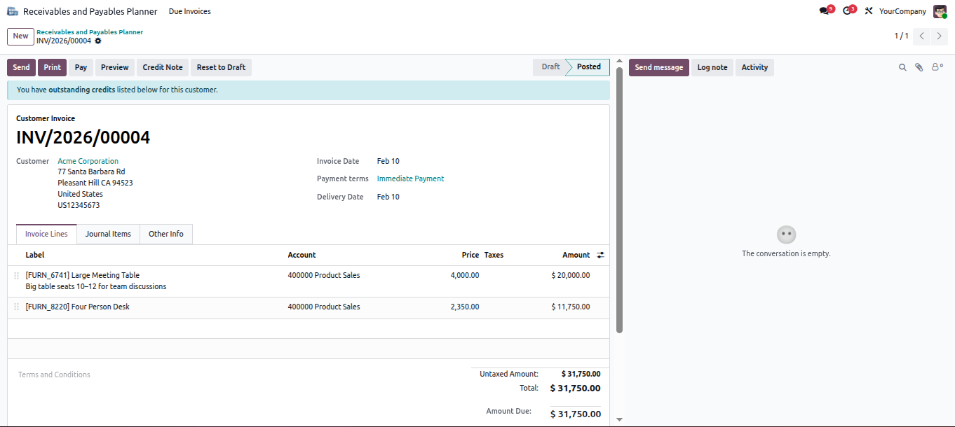 Receivables & Payables Planner