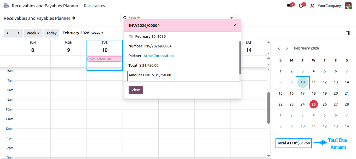 Receivables & Payables Planner
