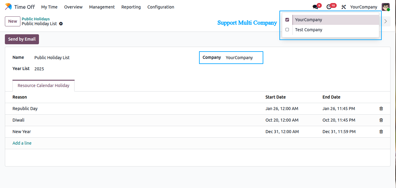 company public holiday