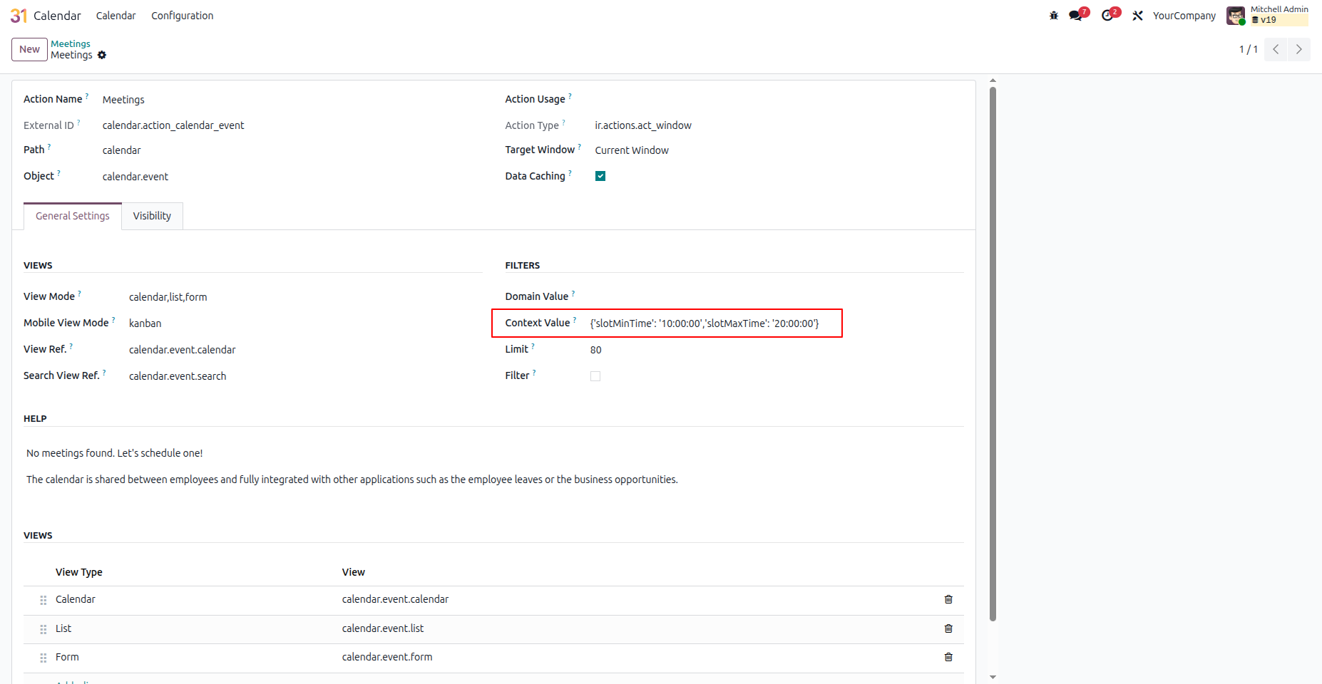 Context Value Configuration