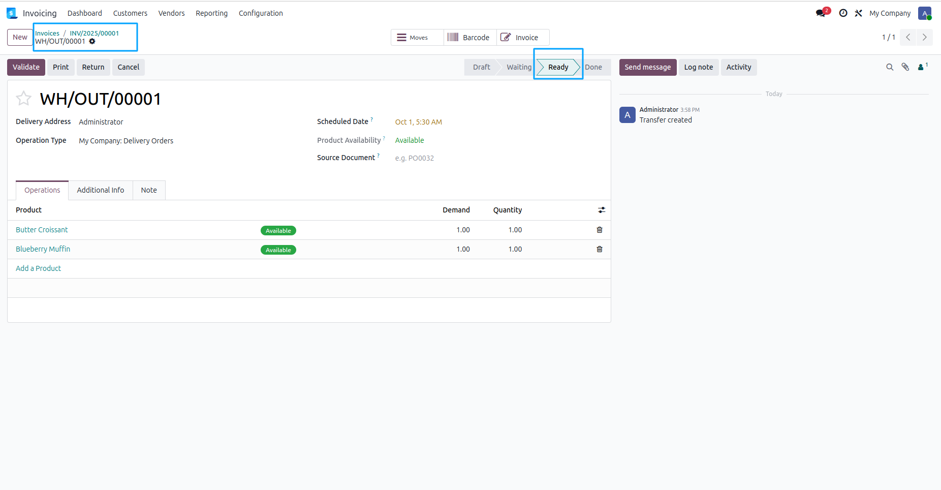 Create Delivery Order From Customer Invoice