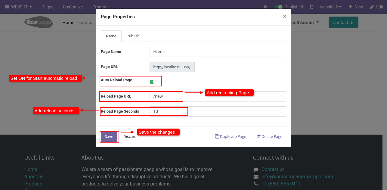 Dynamic Reload Page - Dynamic Reload Page using this module user can auto reload page on other page or on same page after given time.reload page|auto reload page|dynamic reload|page reload|dynamic page reload|dynamic auto reload.